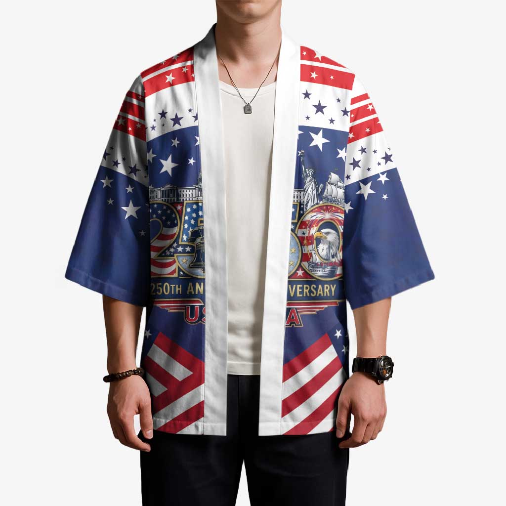 USA 250 Years of Freedom Kimono All American Pride