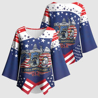 USA 250 Years of Freedom Kimono Sleeve Blouse All American Pride