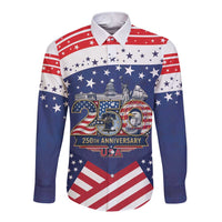 USA 250 Years of Freedom Long Sleeve Button Shirt All American Pride