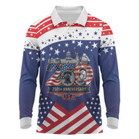 USA 250 Years of Freedom Long Sleeve Polo Shirt All American Pride