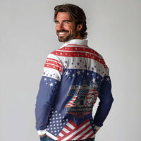 USA 250 Years of Freedom Long Sleeve Polo Shirt All American Pride