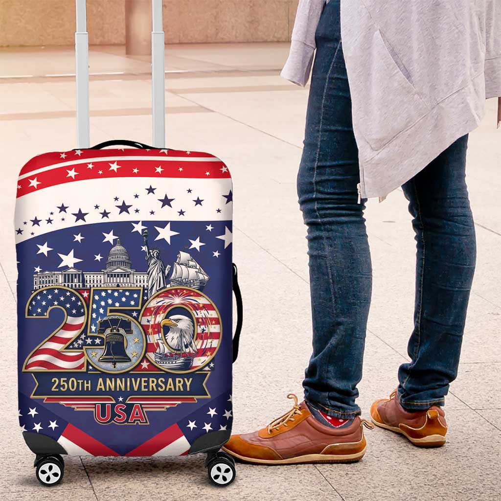 USA 250 Years of Freedom Luggage Cover All American Pride