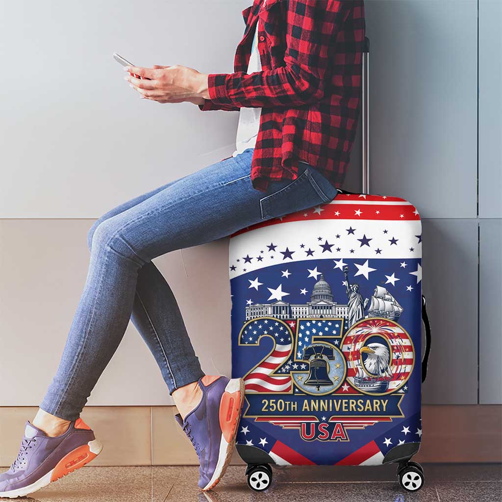 USA 250 Years of Freedom Luggage Cover All American Pride