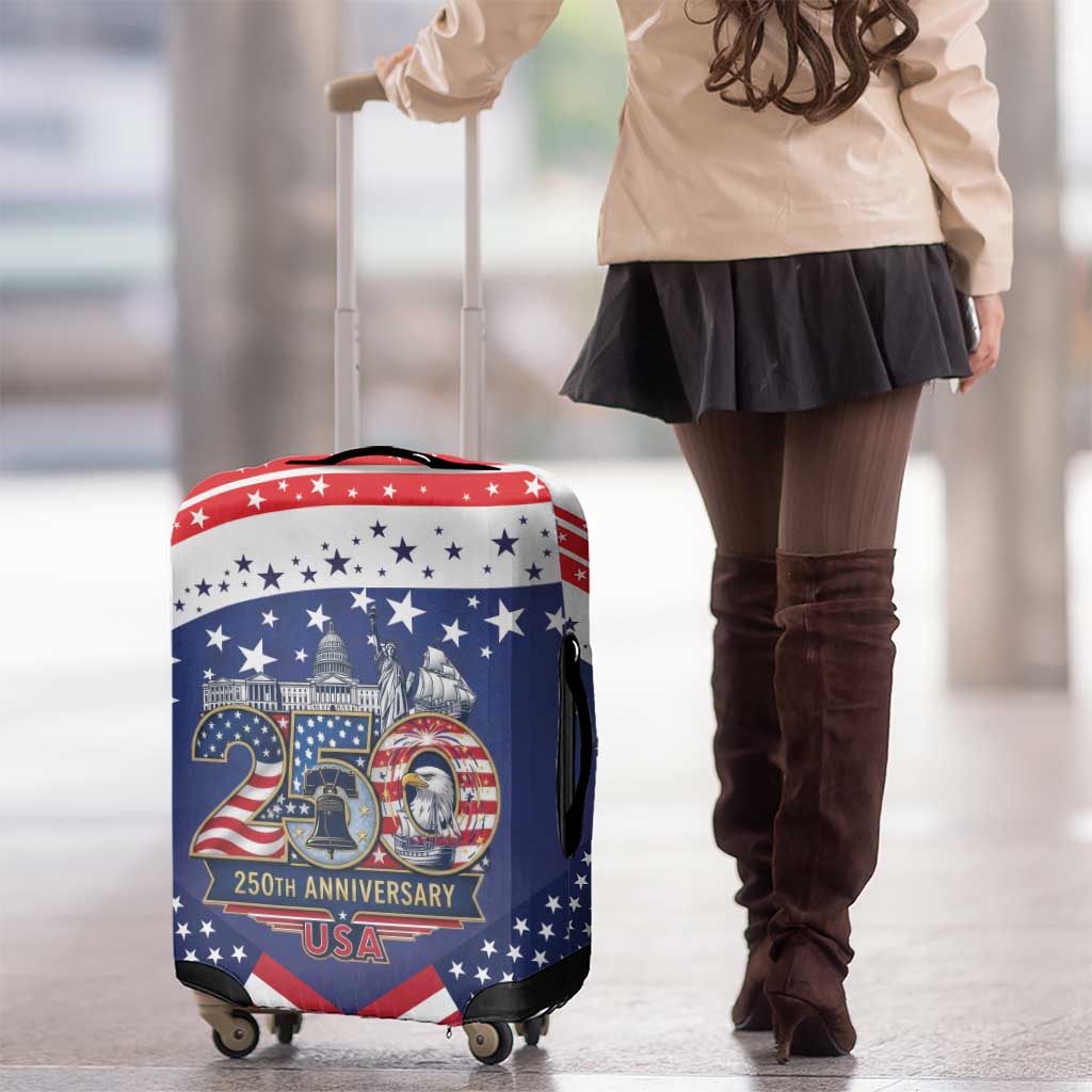 USA 250 Years of Freedom Luggage Cover All American Pride