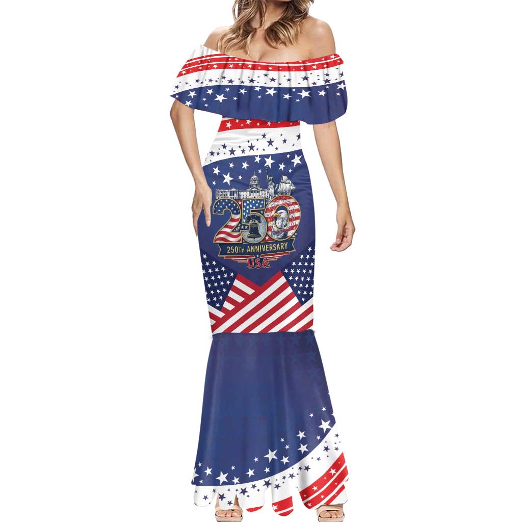 USA 250 Years of Freedom Mermaid Dress All American Pride