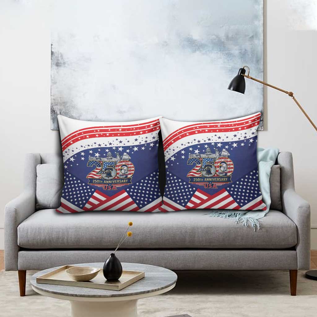 USA 250 Years of Freedom Pillow Cover All American Pride