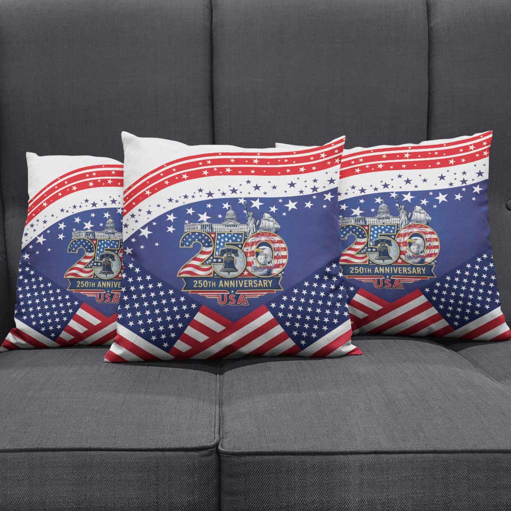 USA 250 Years of Freedom Pillow Cover All American Pride