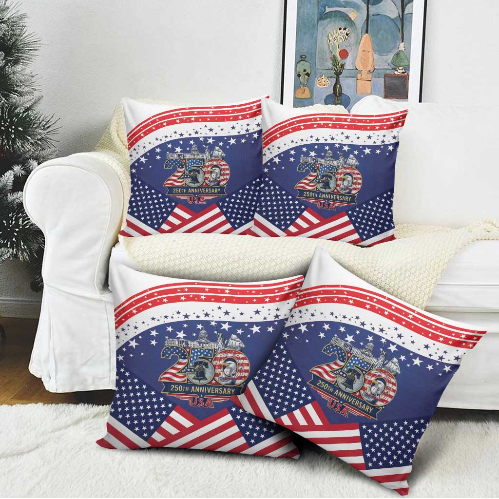 USA 250 Years of Freedom Pillow Cover All American Pride