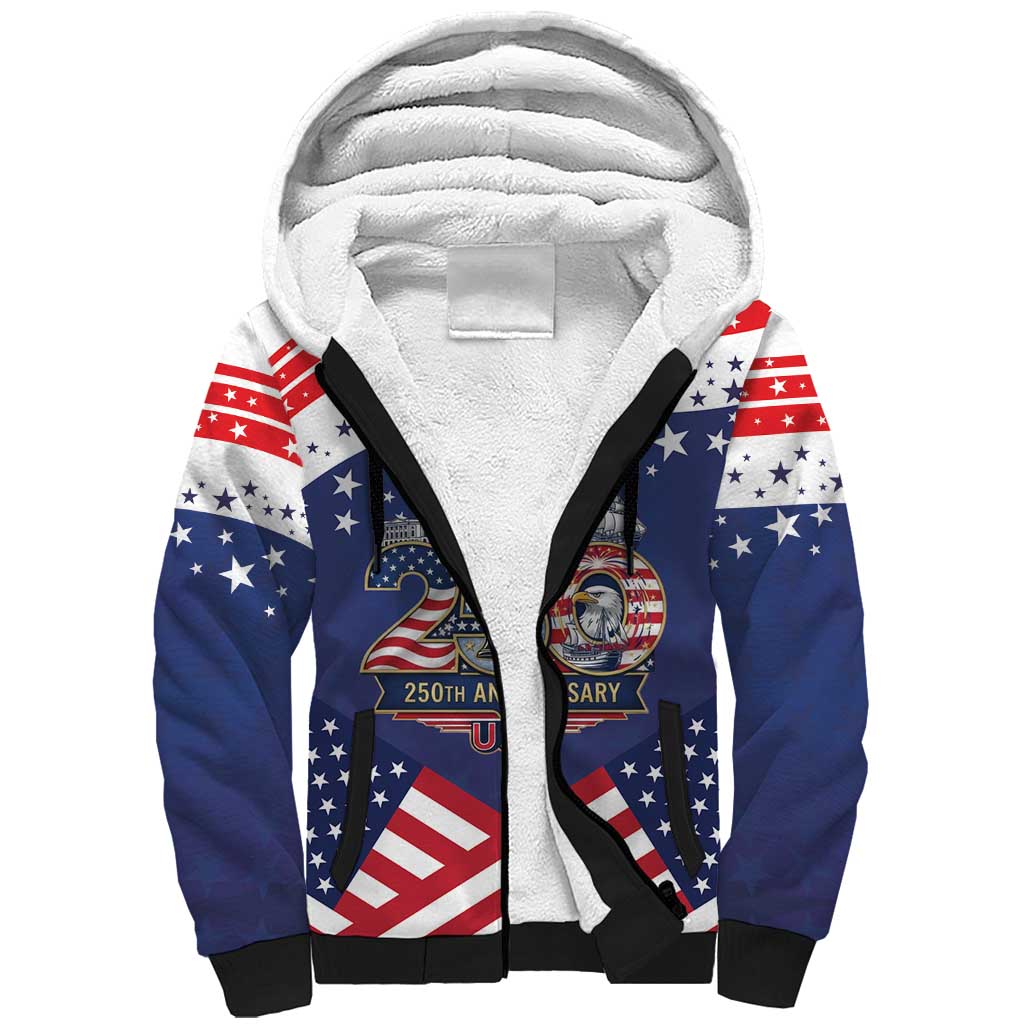 USA 250 Years of Freedom Sherpa Hoodie All American Pride