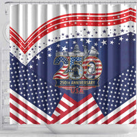 USA 250 Years of Freedom Shower Curtain All American Pride