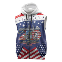 USA 250 Years of Freedom Sleeveless Zip Hoodie All American Pride