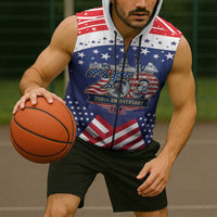 USA 250 Years of Freedom Sleeveless Zip Hoodie All American Pride