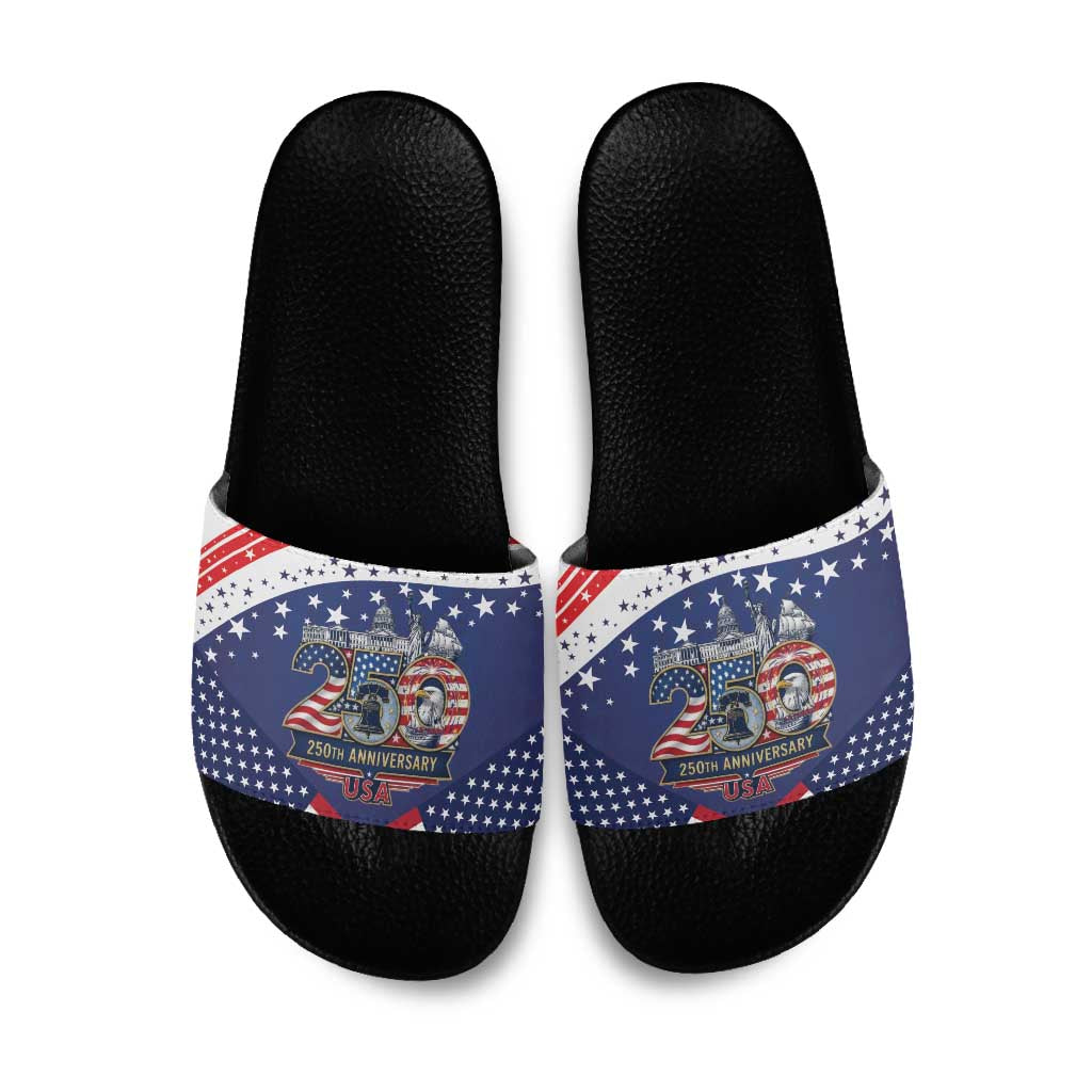 USA 250 Years of Freedom Slide Sandals All American Pride