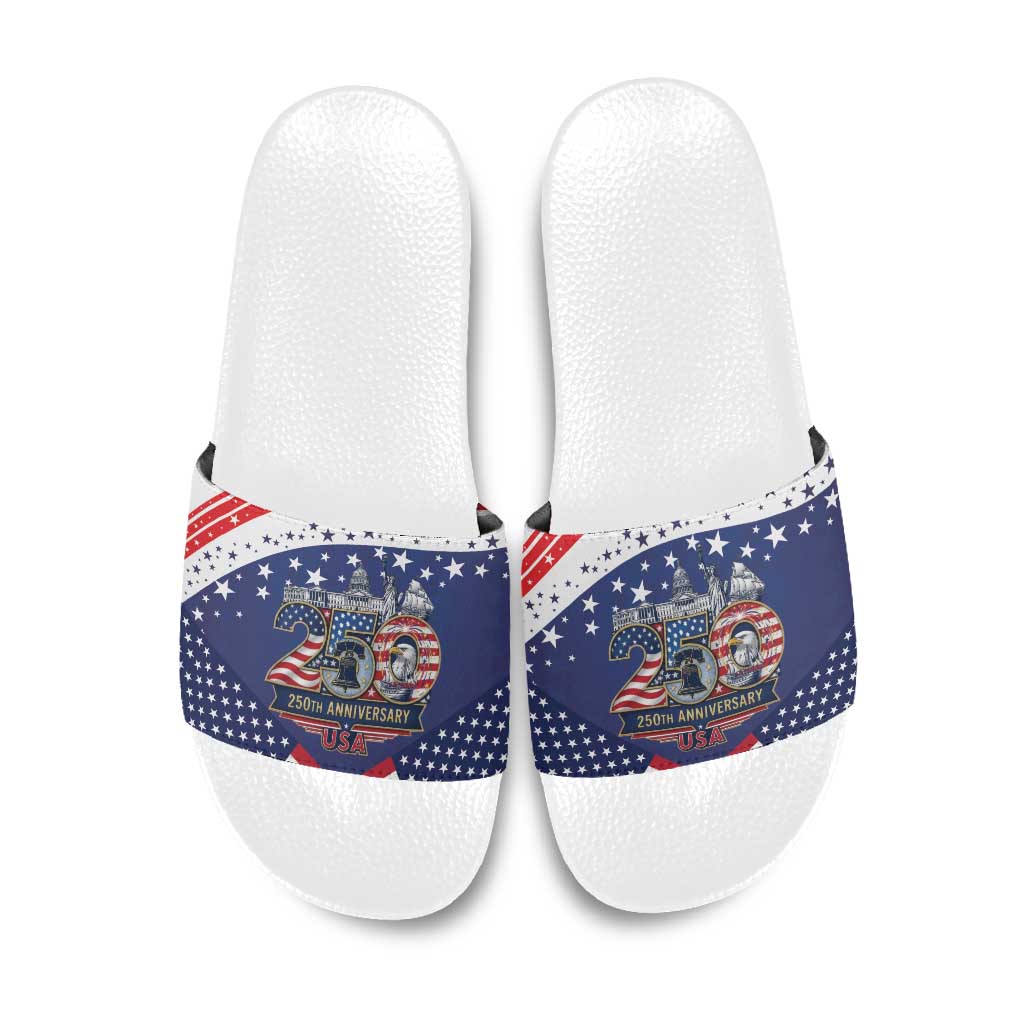 USA 250 Years of Freedom Slide Sandals All American Pride