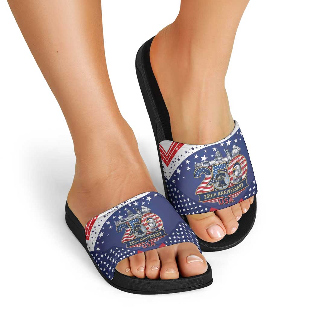 USA 250 Years of Freedom Slide Sandals All American Pride