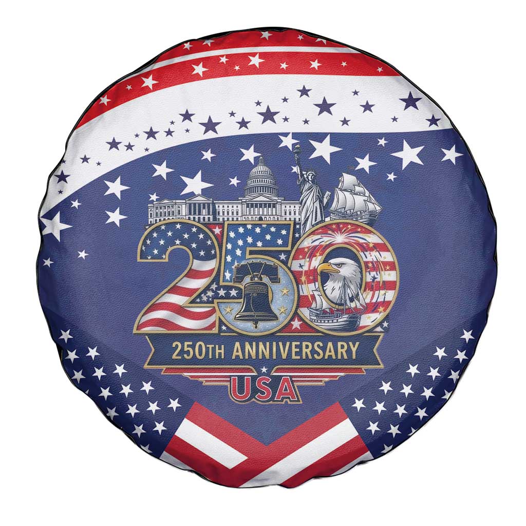 USA 250 Years of Freedom Spare Tire Cover All American Pride