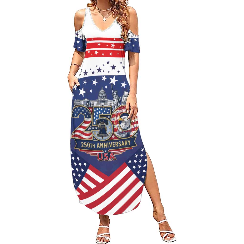 USA 250 Years of Freedom Summer Maxi Dress All American Pride