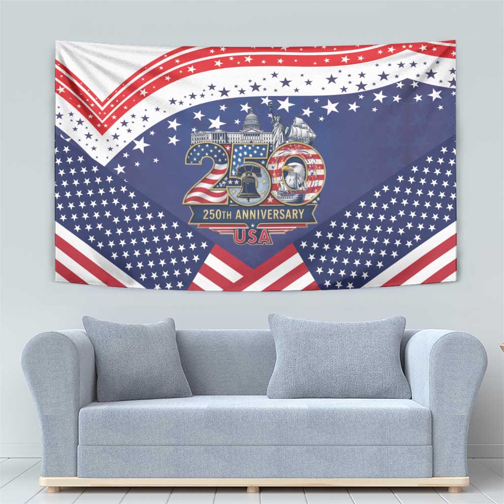 USA 250 Years of Freedom Tapestry All American Pride