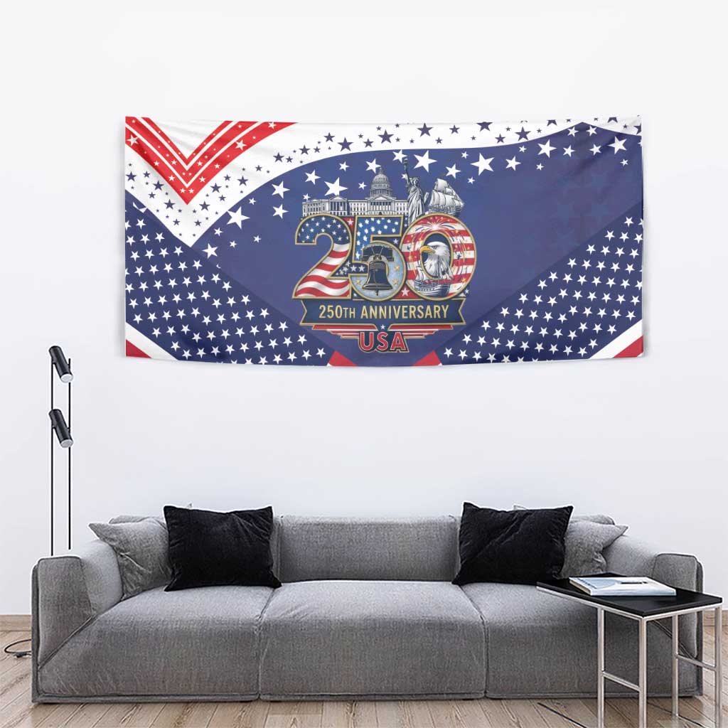 USA 250 Years of Freedom Tapestry All American Pride