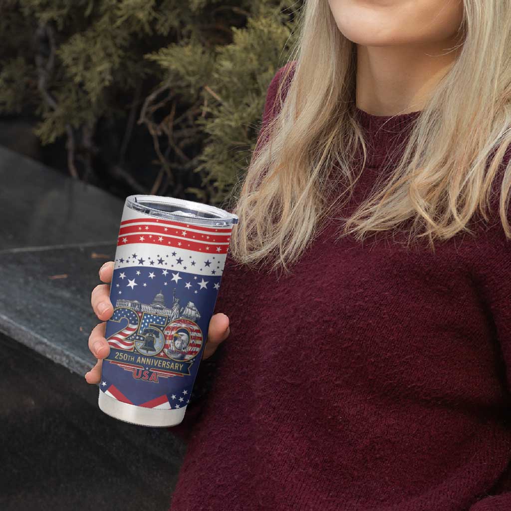 USA 250 Years of Freedom Tumbler Cup All American Pride