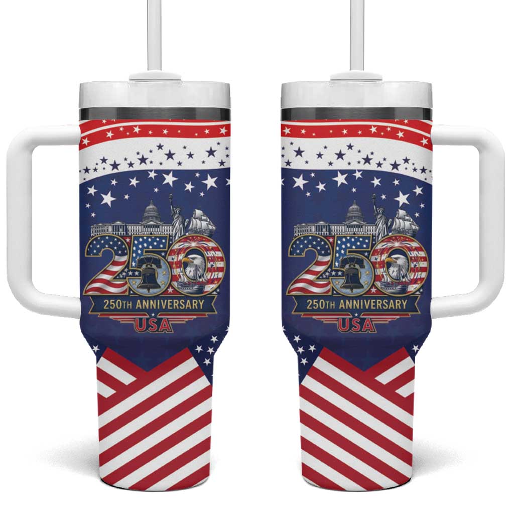 USA 250 Years of Freedom Tumbler With Handle All American Pride