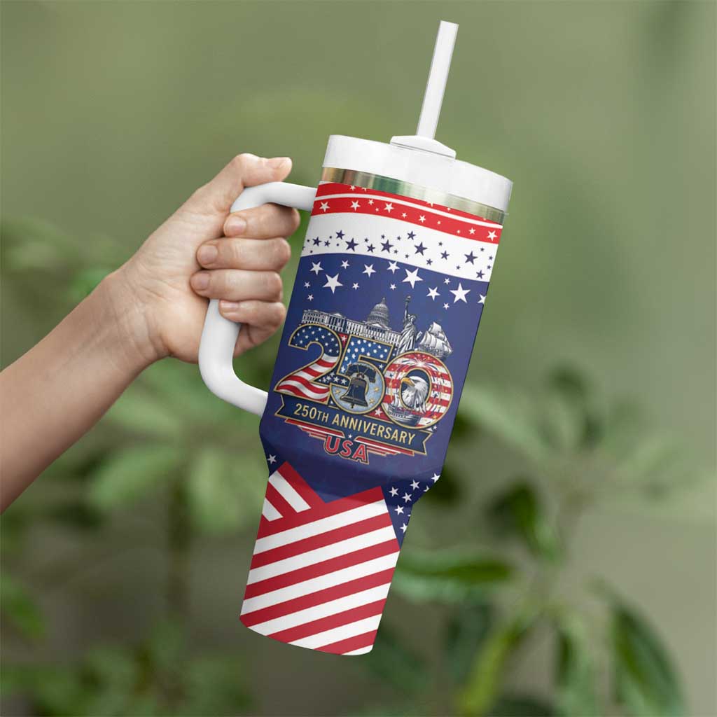 USA 250 Years of Freedom Tumbler With Handle All American Pride