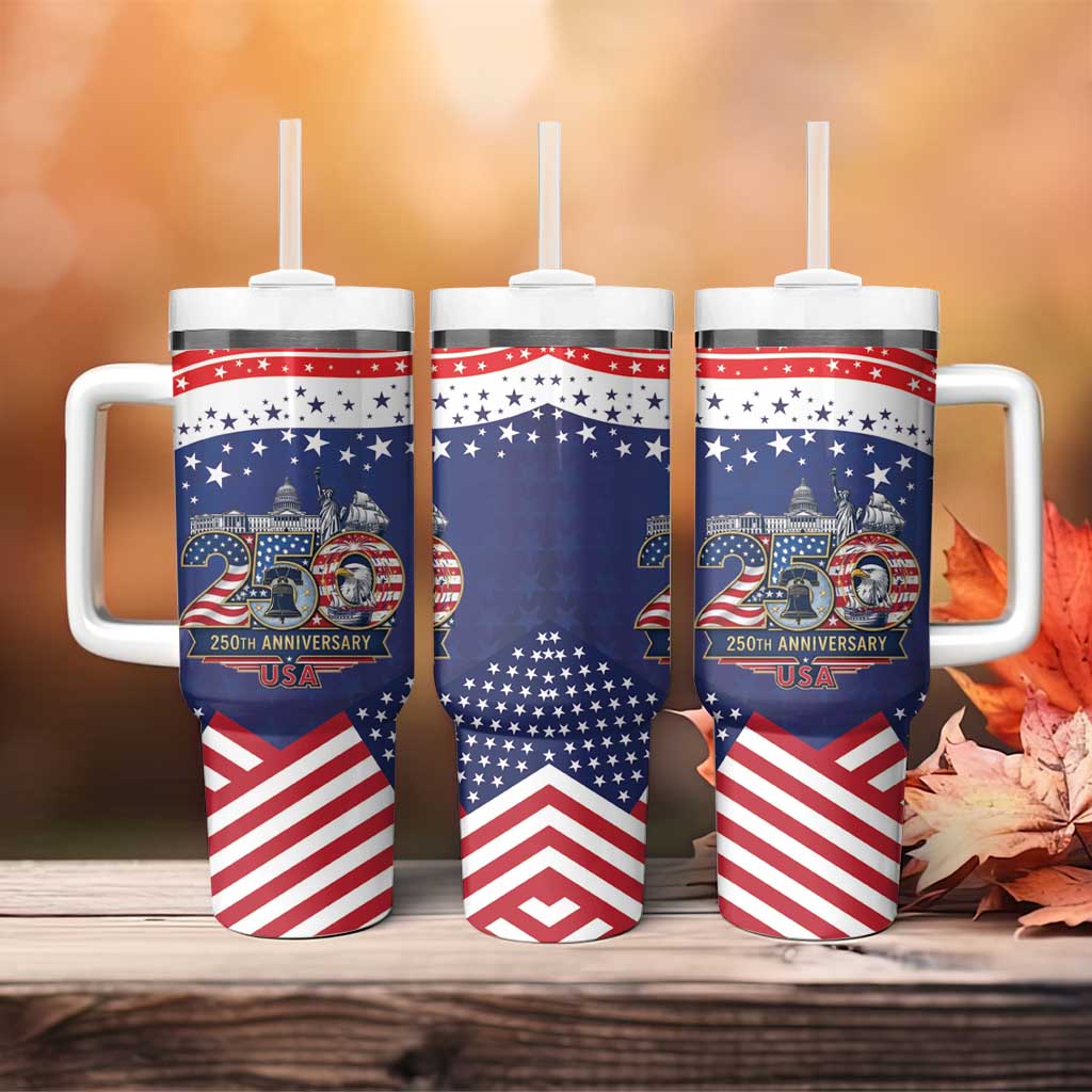 USA 250 Years of Freedom Tumbler With Handle All American Pride
