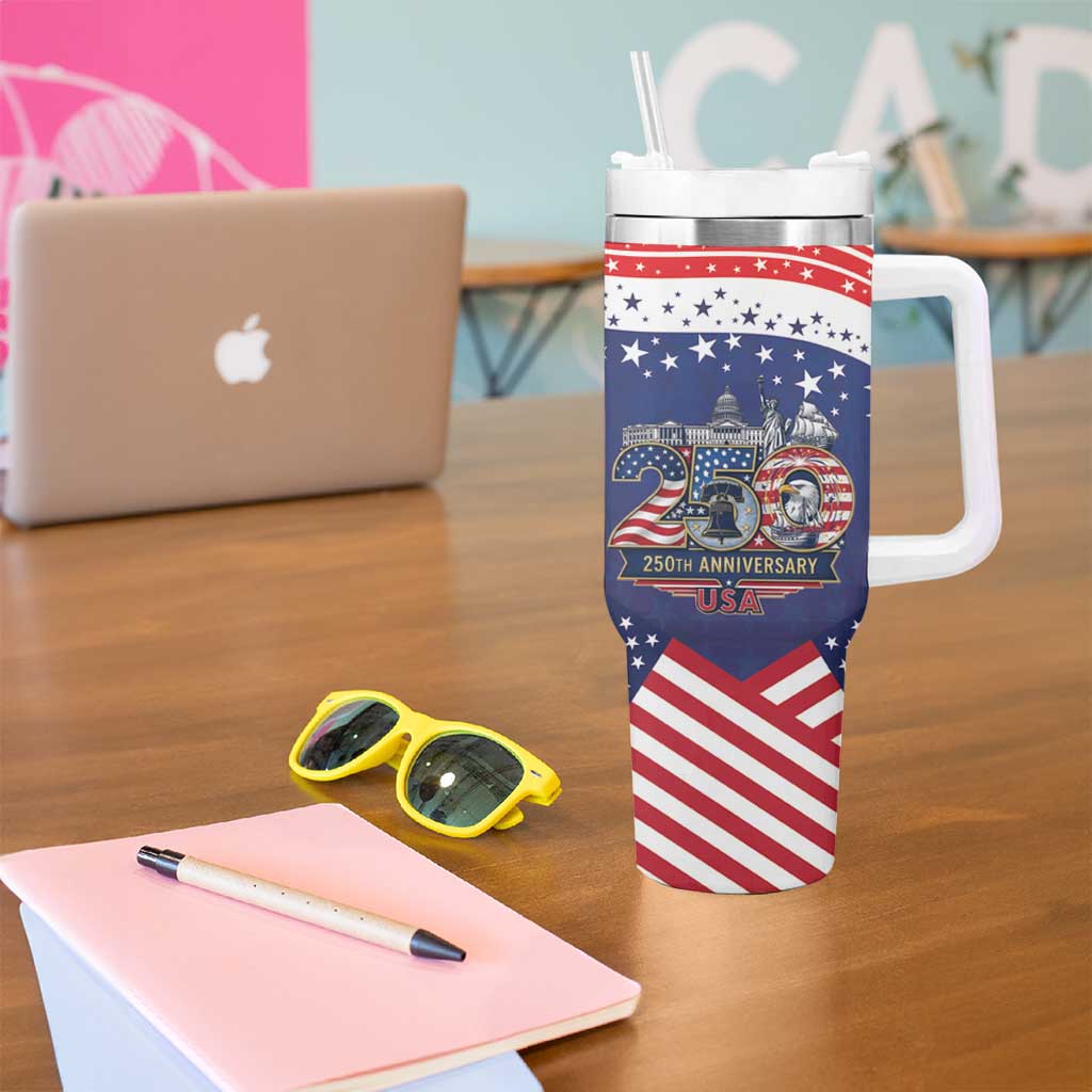USA 250 Years of Freedom Tumbler With Handle All American Pride