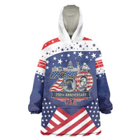 USA 250 Years of Freedom Wearable Blanket Hoodie All American Pride