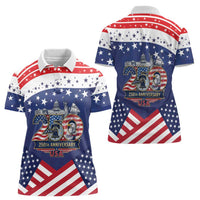 USA 250 Years of Freedom Women Polo Shirt All American Pride