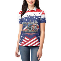 USA 250 Years of Freedom Women Polo Shirt All American Pride