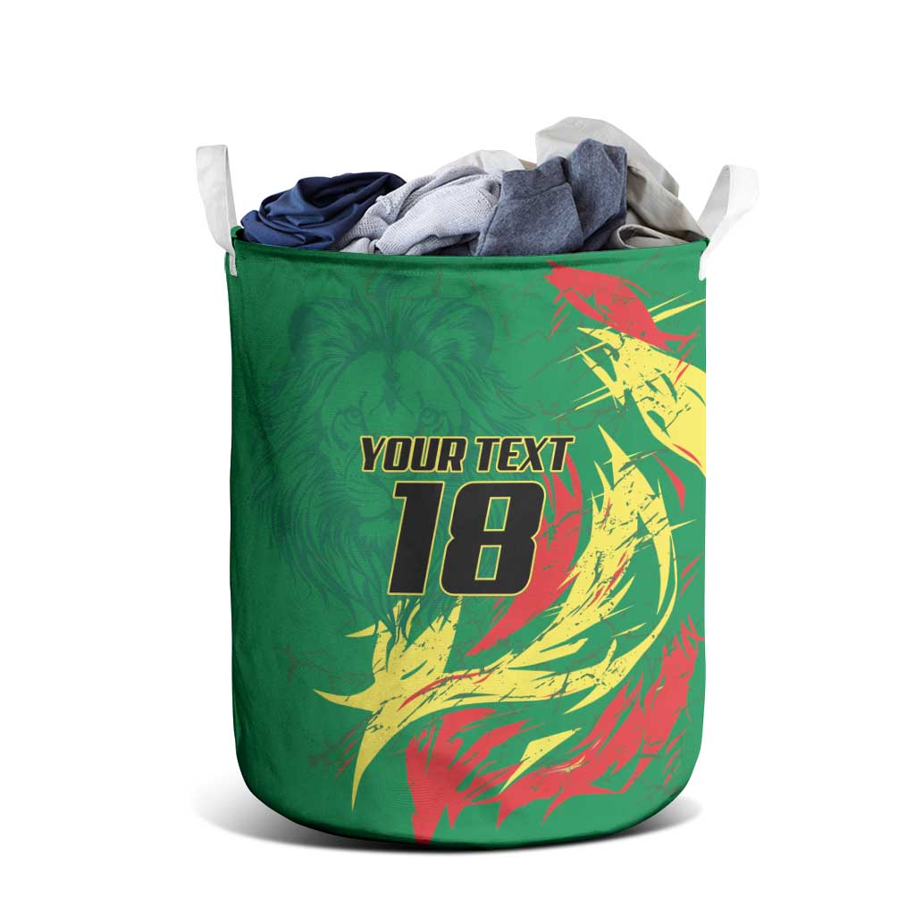 Senegal Football Pride Custom Laundry Basket Les Lions de la Teranga