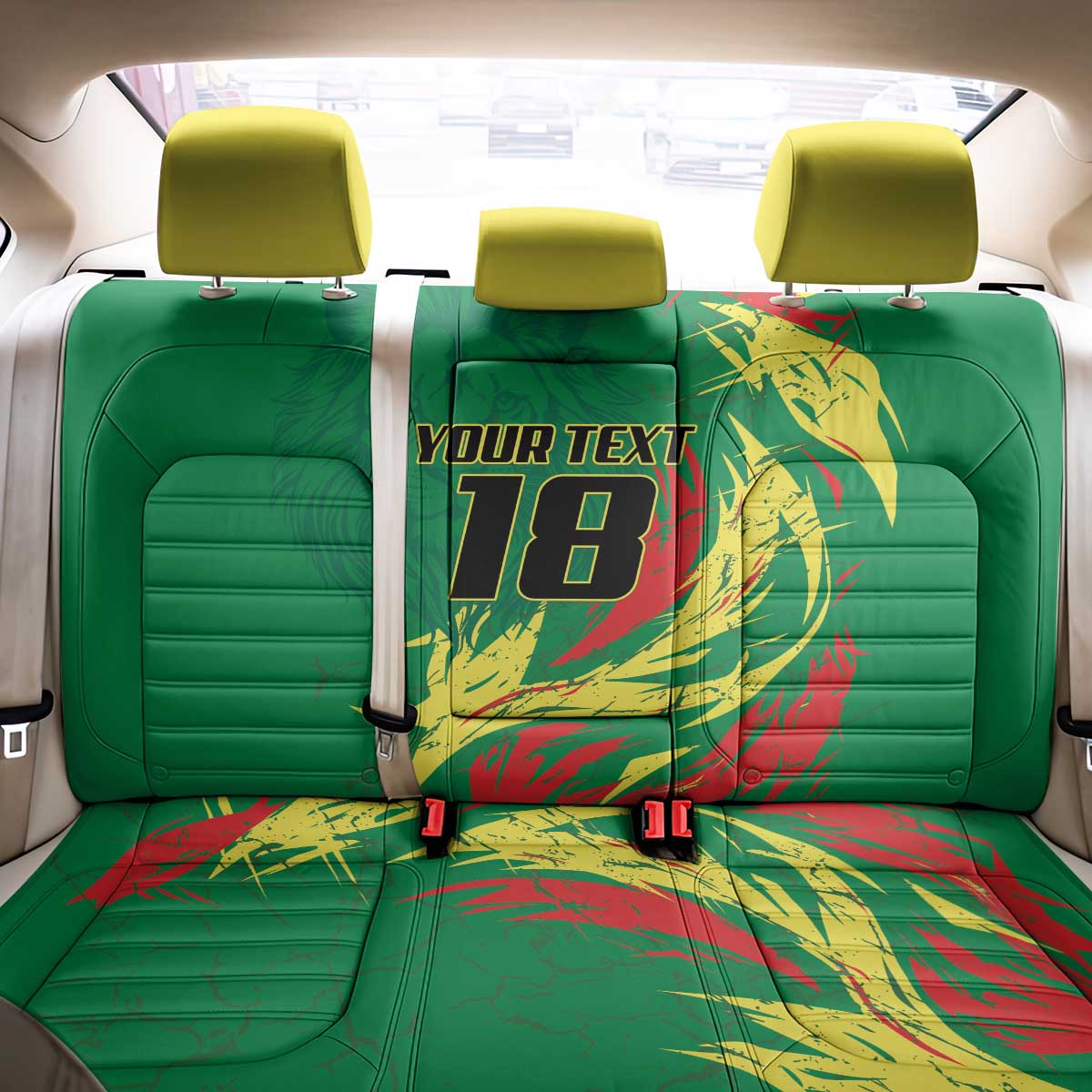 Senegal Football Pride Custom Back Car Seat Cover Les Lions de la Teranga