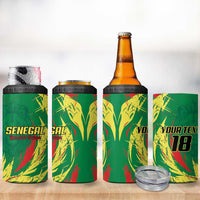 Senegal Football Pride Custom 4 in 1 Can Cooler Tumbler Les Lions de la Teranga