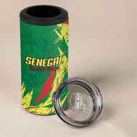 Senegal Football Pride Custom 4 in 1 Can Cooler Tumbler Les Lions de la Teranga