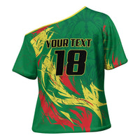 Senegal Football Pride Custom Cross Shoulder Shirt Les Lions de la Teranga