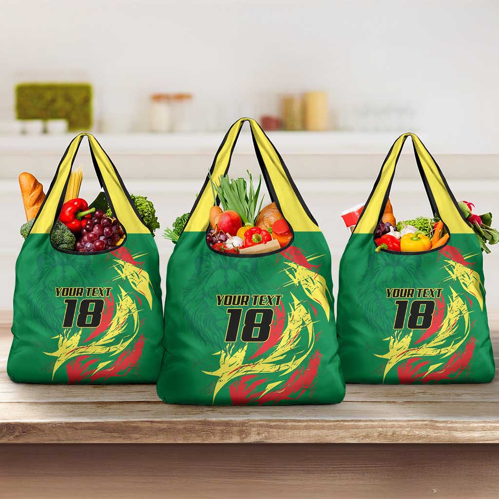 Senegal Football Pride Custom Grocery Bag Les Lions de la Teranga