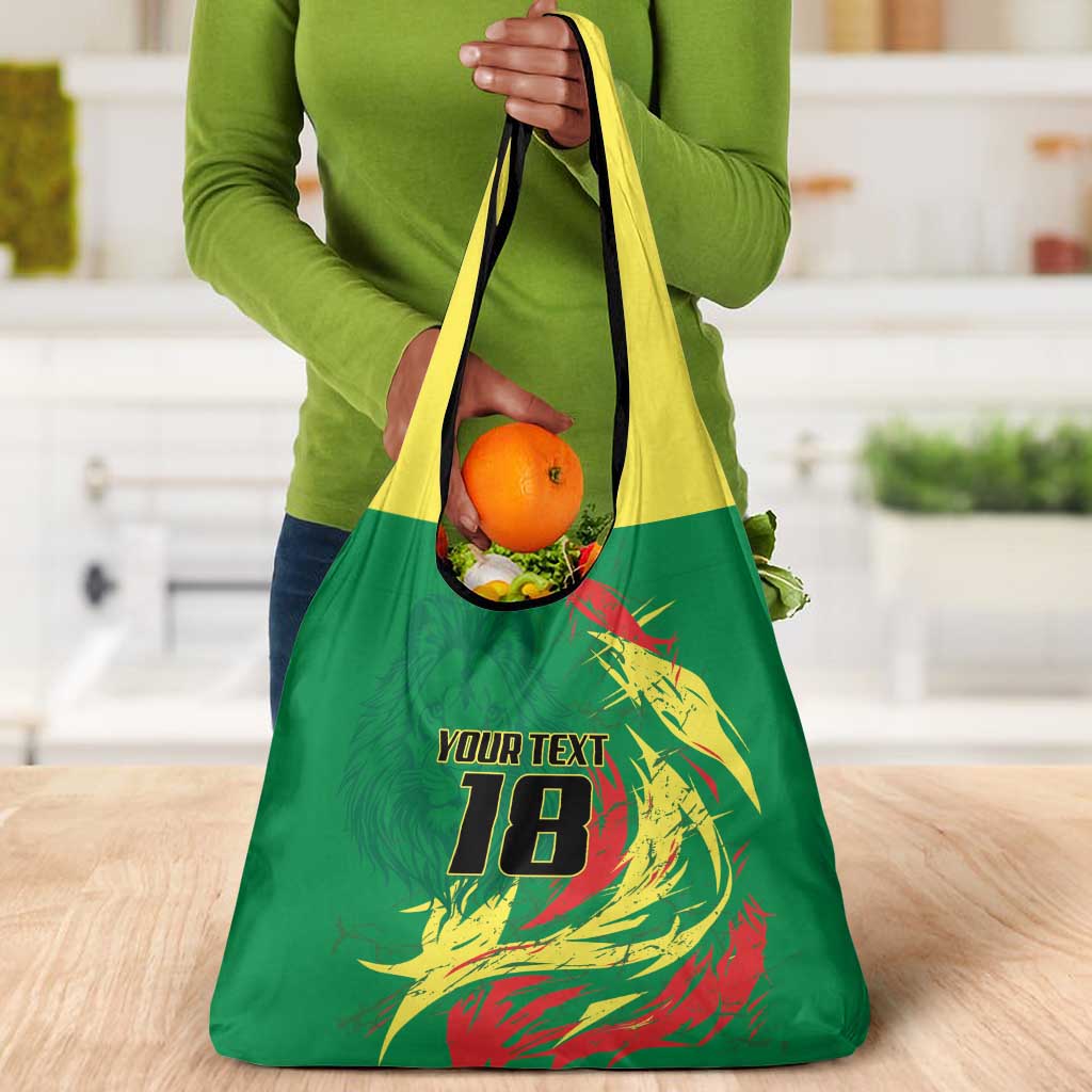 Senegal Football Pride Custom Grocery Bag Les Lions de la Teranga