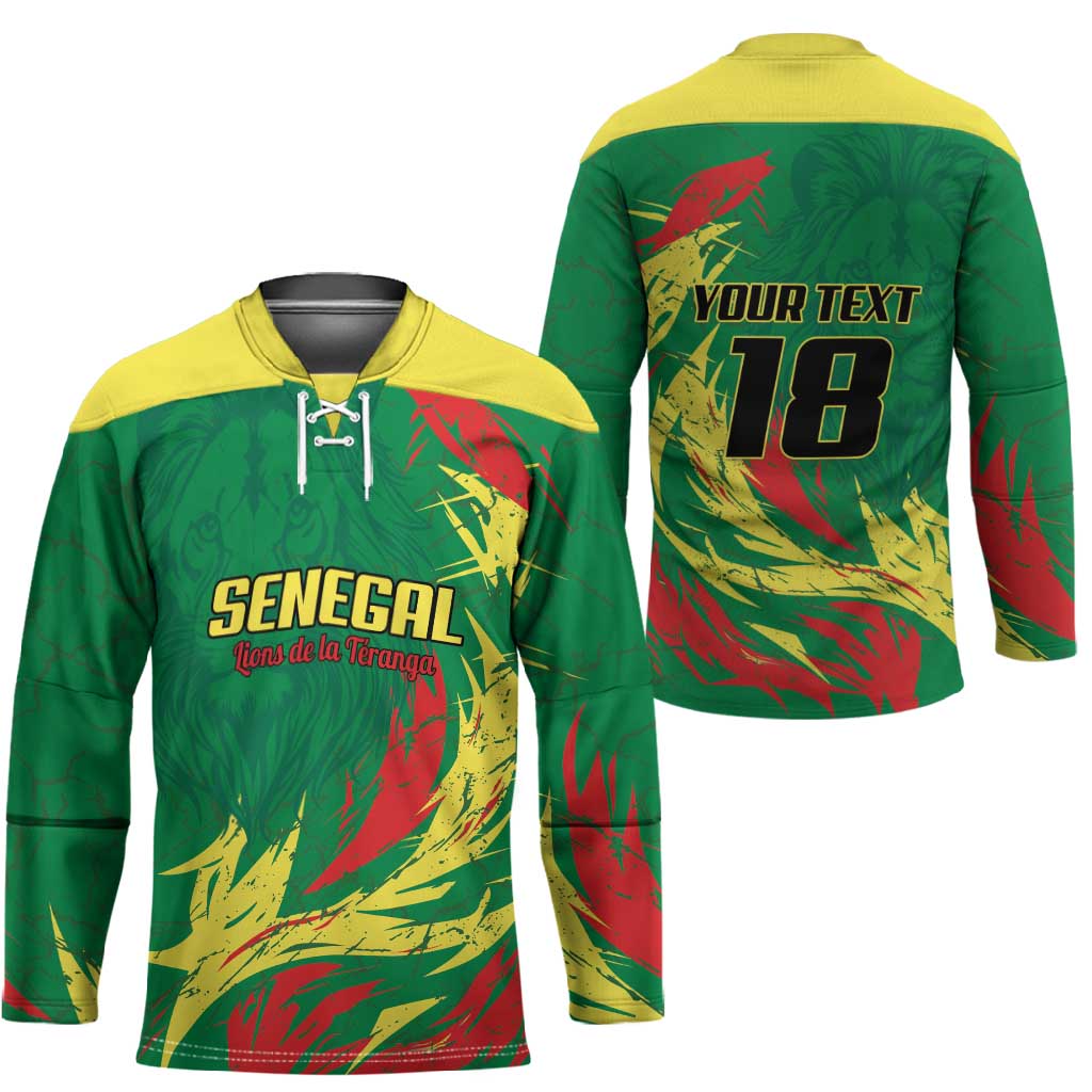Senegal Football Pride Custom Hockey Jersey Les Lions de la Teranga
