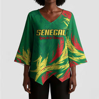 Senegal Football Pride Custom Kimono Sleeve Blouse Les Lions de la Teranga