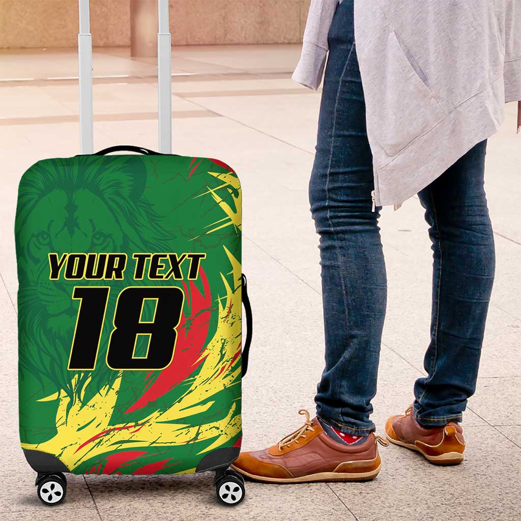 Senegal Football Pride Custom Luggage Cover Les Lions de la Teranga