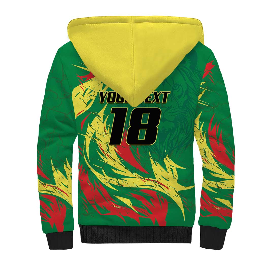 Senegal Football Pride Custom Sherpa Hoodie Les Lions de la Teranga