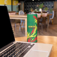 Senegal Football Pride Custom Skinny Tumbler Les Lions de la Teranga