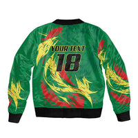 Senegal Football Pride Custom Sleeve Zip Bomber Jacket Les Lions de la Teranga