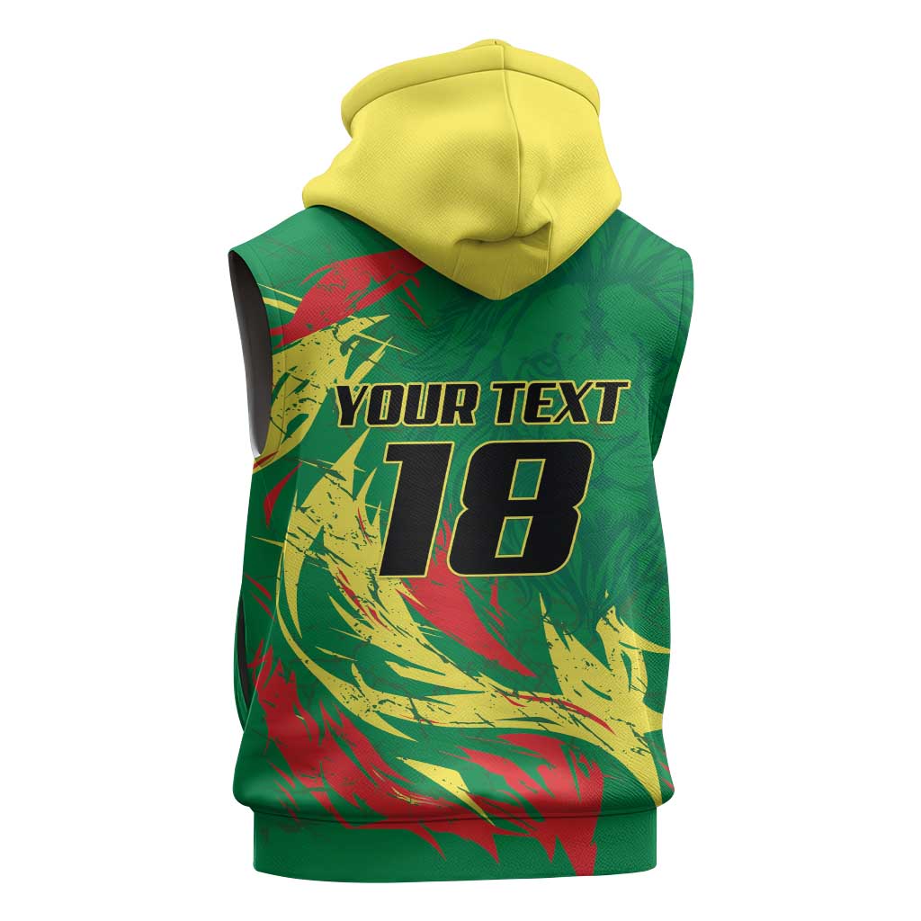 Senegal Football Pride Custom Sleeveless Hoodie Les Lions de la Teranga