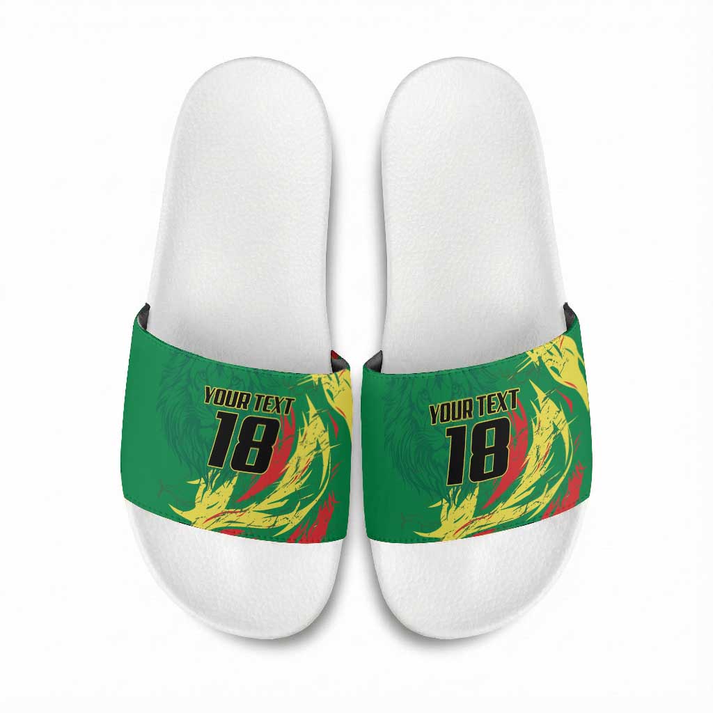 Senegal Football Pride Custom Slide Sandals Les Lions de la Teranga