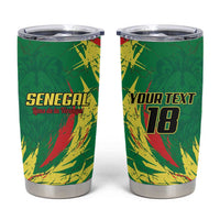 Senegal Football Pride Custom Tumbler Cup Les Lions de la Teranga
