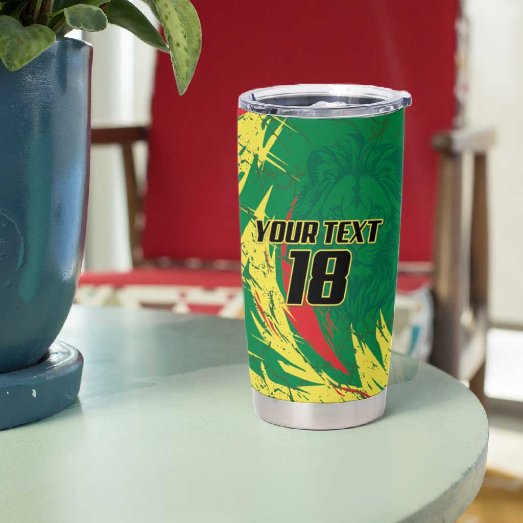 Senegal Football Pride Custom Tumbler Cup Les Lions de la Teranga