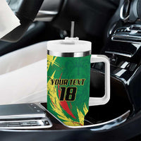 Senegal Football Pride Custom Tumbler With Handle Les Lions de la Teranga