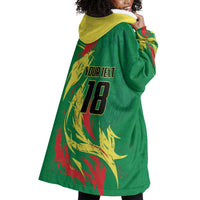 Senegal Football Pride Custom Wearable Blanket Hoodie Les Lions de la Teranga
